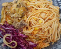 Macarrão alho e óleo com frango