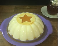 Flan de baunilha com calda
