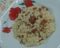 Arroz com calabresa
