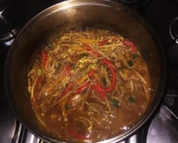 Carne com moyashi