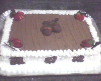 Bolo de chocolate de aniversário