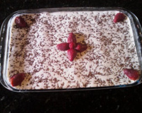 Pavê de morangos da Rê