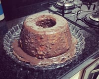 Bolo de cenoura com cobertura de brigadeiro