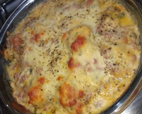 Couve-flor gratinada com molho branco e queijo