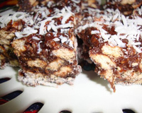 Palha italiana com coco e passas