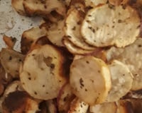 Chips de batata doce ao forno