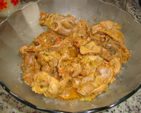 Moelas com batatas, cenouras e milho verde