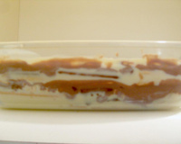 Torta de bolacha de baunilha e chocolate