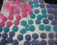 Torrões de açúcar coloridos