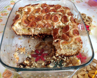 Torta de maçã e banana com canela