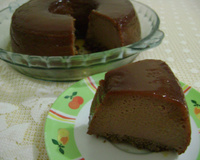 Pudim de chocolate e nozes