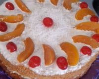 Bolo de pêssego gelado