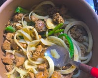 Bife de fígado acebolado