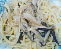 Espaguete com cogumelos