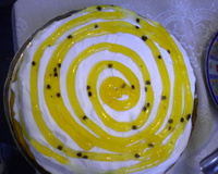 Torta da jack com pão-de-ló de maracujina