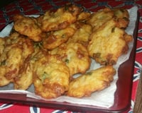 Bolinho de arroz com calabresa