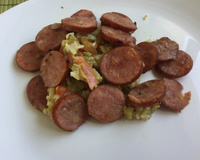 Arrumadinho de arroz com lentilha