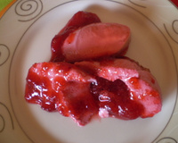 Sobremesa refrescante de morangos da Lú