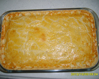 Empadão de queijo e presunto