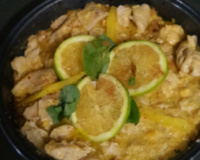 Filé de frango ao molho de milho com laranja