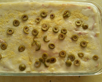 Lasanha de queijo e presunto ao molho branco