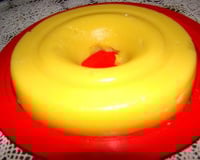 O pudim de goiaba saboroso