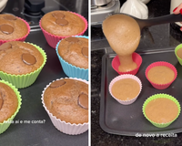 Muffins de banana nanica em uma versão mais saudável, segundo nutricionista: "Sempre faço essa receita no forno, na air fryer não ficou legal"