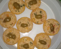 Barquete de kani-kama ao creme