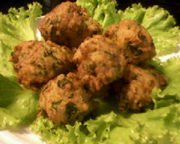 Bolinhos de talos, folhas ou cascas