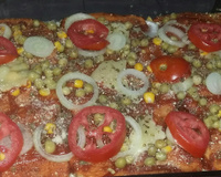 Pizza de pão de forma