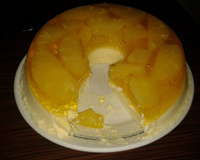 Sobremesa deliciosa de pêssego