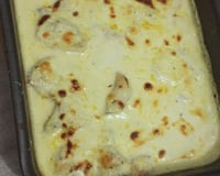 Filé de peixe ao molho de queijos gratinado