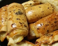 Enroladinho de presunto e queijo