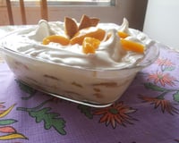 Pavê de pêssego em calda