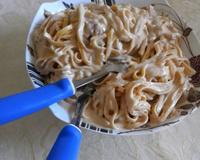 Macarrão ao molho branco com bacon