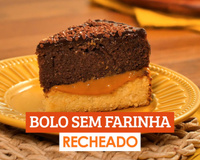 Bolo sem farinha recheado