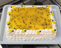 Bolo delicioso de mousse de maracujá