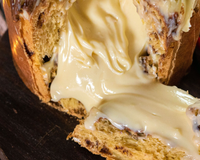 Torta de panetone com sorvete