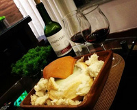 Queijos no pão italiano