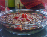 Delícia de morango com chocolate