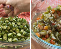 O quiabo de micro-ondas mais fácil do mundo é perfeito para colocar o vegetal no cardápio sem trabalho!