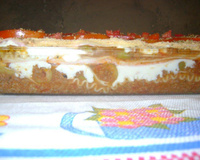 Lasanha ao molho bolonhesa e molho branco