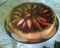 Torta com maçã com creme de uva