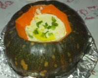 Moranga com carne seca e catupiry