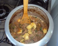 Carne de panela com mandioca