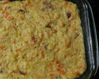 Souflé de legumes com calabresa