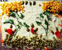 Torta salgada com pão de forma