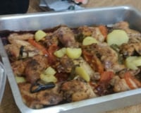 Asa de frango assada no forno