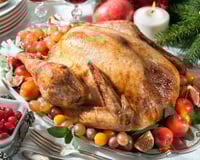 Peru recheado com farofa mista