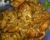 Bife de frango acebolado especial